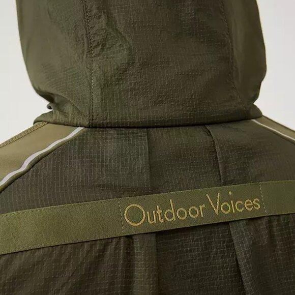 NWT Outdoor Voices FrostKnit Hooded Green Running Jacket - Picture 5 of 16